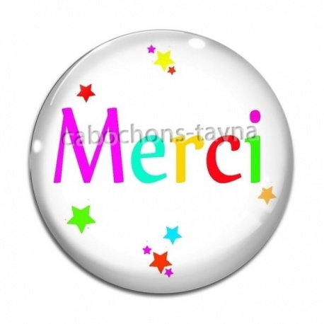 Cabochon Verre - merci