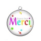 Pendentif Cabochon Argent - merci