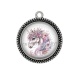 Pendentif Cabochon Argent - licorne