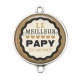 Connecteur Cabochon Argent - le meilleur papy