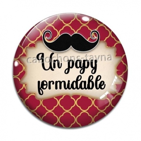Cabochon Verre - un papy formidable