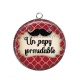 Pendentif Cabochon Argent - un papy formidable