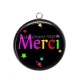 Pendentif Cabochon Argent - merci