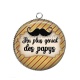 Pendentif Cabochon Argent - au plus génial des papys