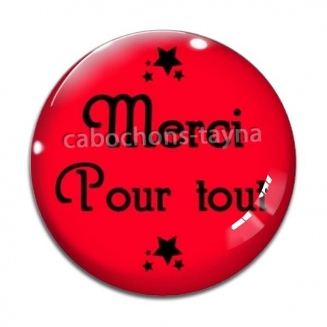 Cabochon Verre - merci
