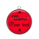 Pendentif Cabochon Argent - merci