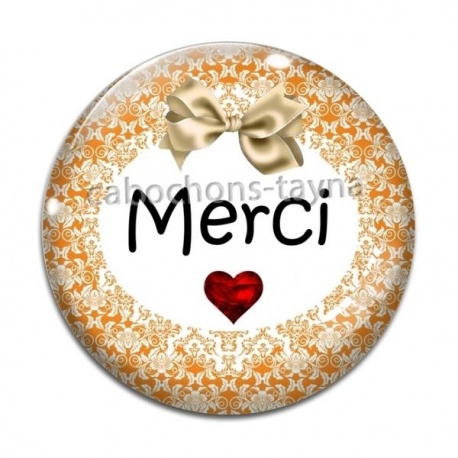 Cabochon Verre - merci