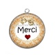 Pendentif Cabochon Argent - merci