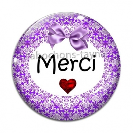 Cabochon Verre - merci