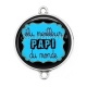 Connecteur Cabochon Argent - élu meilleur papi du monde