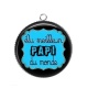 Pendentif Cabochon Argent - élu meilleur papi du monde
