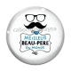 Cabochon Verre - meilleur beau pere du monde