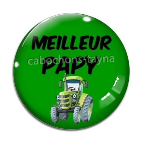 Cabochon Verre - meilleur papy