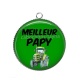 Pendentif Cabochon Argent - meilleur papy