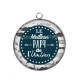 Pendentif Cabochon Argent - le meilleur papy