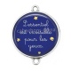 Connecteur Cabochon Argent - proverbe