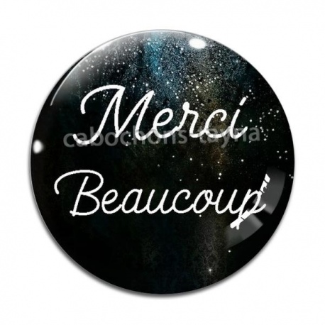 Cabochon Verre - merci beaucoup