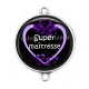 Connecteur Cabochon Argent - super maîtresse