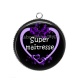 Pendentif Cabochon Argent - super maîtresse