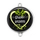 Connecteur Cabochon Argent - super atsem