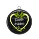 Pendentif Cabochon Argent - super atsem