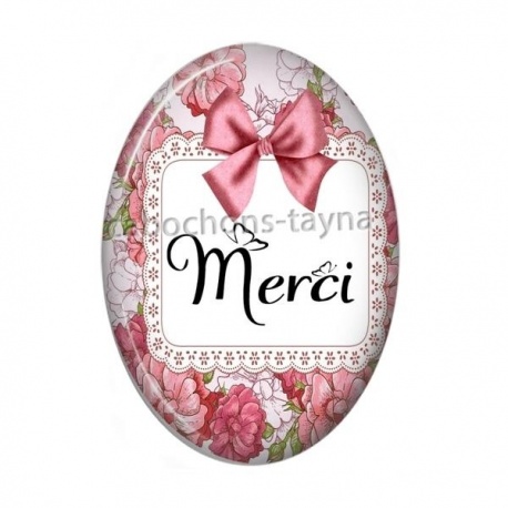 Cabochon Résine Ovale - merci