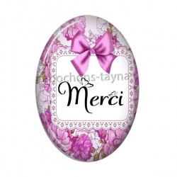 Cabochon Résine Ovale - merci