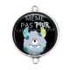 Connecteur Cabochon Argent - même pas peur