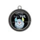 Pendentif Cabochon Argent - même pas peur