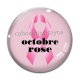 Cabochon Verre - octobre rose