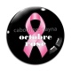Cabochon Verre - octobre rose