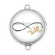Connecteur Cabochon Argent - signe infini ange
