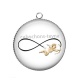 Pendentif Cabochon Argent - signe infini ange