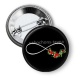 Badge - signe infini fleur