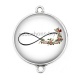 Connecteur Cabochon Argent - signe infini