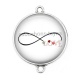 Connecteur Cabochon Argent - signe infini