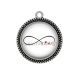 Pendentif Cabochon Argent - signe infini