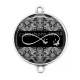 Connecteur Cabochon Argent - signe infini