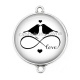Connecteur Cabochon Argent - signe infini
