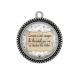 Pendentif Cabochon Argent - écrire c'est ranger le bordel qu'on a dans la tête