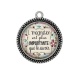 Pendentif Cabochon Argent - l'imagination est plus importante que le savoir
