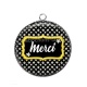 Pendentif Cabochon Argent - merci