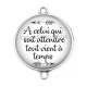 Connecteur Cabochon Argent - A celui qui sait attendre tout vient à temps