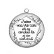 Pendentif Cabochon Argent - j'aime la vie car elle me conduit là ou rien n'est écrit