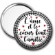 Miroir de poche - lame et le coeur font l'amitié
