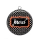 Pendentif Cabochon Argent - merci