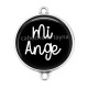 Connecteur Cabochon Argent - mi ange