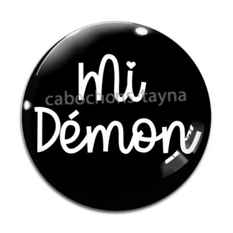 Cabochon Verre - mi démon