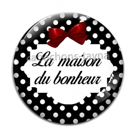 Cabochon Verre - la maison du bonheur