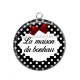 Pendentif Cabochon Argent - la maison du bonheur